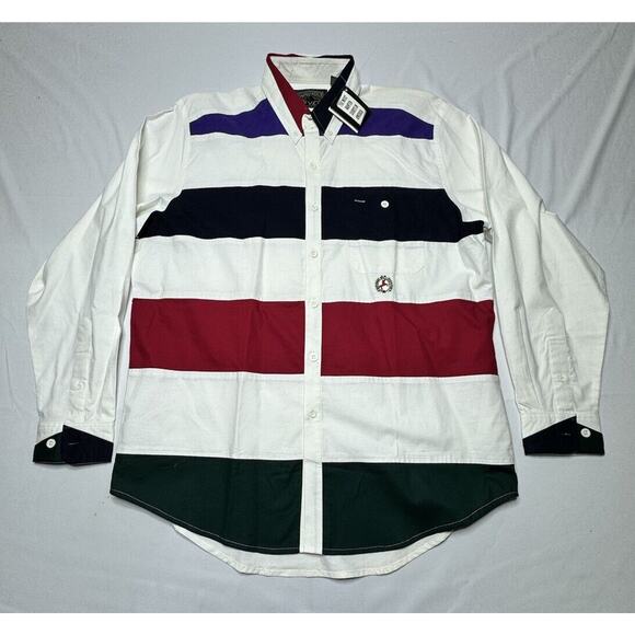NWT Spindle River Men's Long Sleeve Color Block Western Button Up Shirt - Size M - Picture 1 of 7